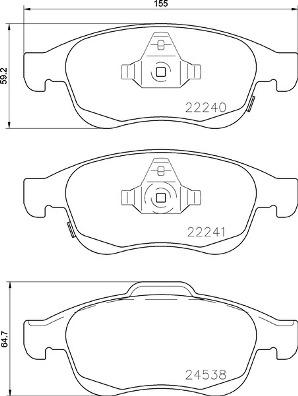 Brembo P 23 165X - Тормозные колодки, дисковые, комплект unicars.by