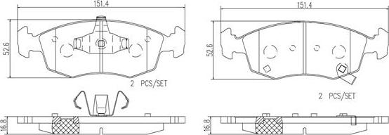 Brembo P23168N - Тормозные колодки, дисковые, комплект unicars.by