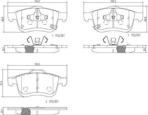 Brembo P23167N - Тормозные колодки, дисковые, комплект unicars.by