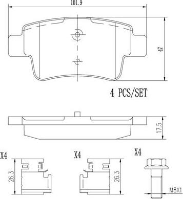 Brembo P23104N - Тормозные колодки, дисковые, комплект unicars.by