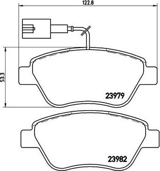 Brembo P 23 108 - Тормозные колодки, дисковые, комплект unicars.by