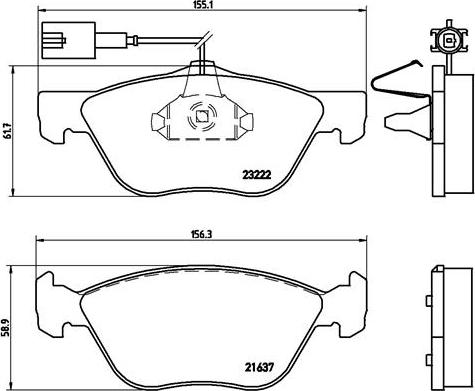 Brembo P 23 116 - Тормозные колодки, дисковые, комплект unicars.by