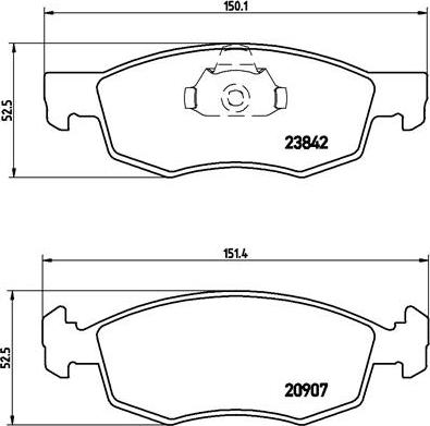 Brembo P 23 118 - Тормозные колодки, дисковые, комплект unicars.by