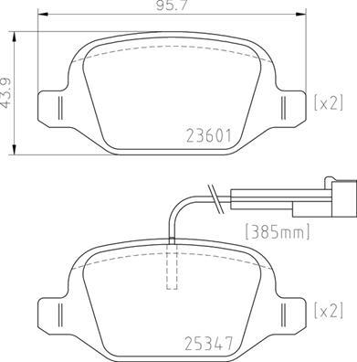 Brembo P 23 181 - Тормозные колодки, дисковые, комплект unicars.by