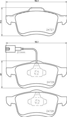 Brembo P 23 130 - Тормозные колодки, дисковые, комплект unicars.by