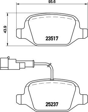 Brembo P 23 131 - Тормозные колодки, дисковые, комплект unicars.by