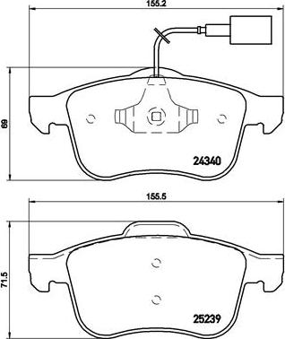 Brembo P 23 132 - Тормозные колодки, дисковые, комплект unicars.by