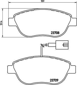 Brembo P 23 137X - Тормозные колодки, дисковые, комплект unicars.by