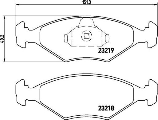 Brembo P 23 124 - Тормозные колодки, дисковые, комплект unicars.by