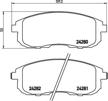 Brembo P 23 126 - Тормозные колодки, дисковые, комплект unicars.by