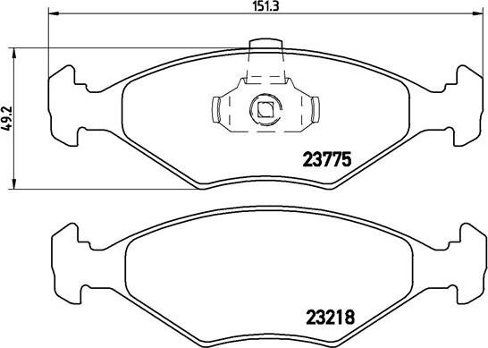 Brembo P 23 123 - Тормозные колодки, дисковые, комплект unicars.by