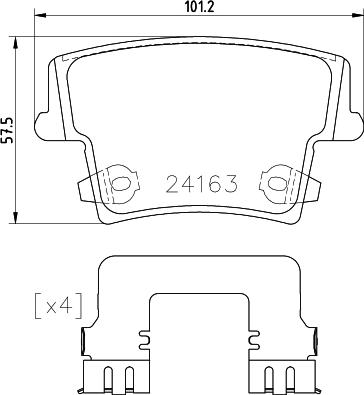 Brembo P 23 175 - Тормозные колодки, дисковые, комплект unicars.by