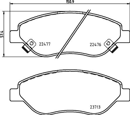 Brembo P 23 178 - Тормозные колодки, дисковые, комплект unicars.by