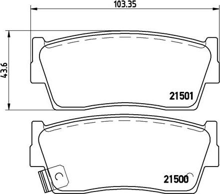 Brembo P 79 006 - Тормозные колодки, дисковые, комплект unicars.by