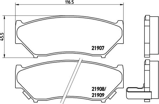 Brembo P 79 008 - Тормозные колодки, дисковые, комплект unicars.by