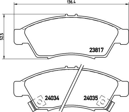 Brembo P 79 014 - Тормозные колодки, дисковые, комплект unicars.by