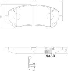 Brembo P79028N - Тормозные колодки, дисковые, комплект unicars.by