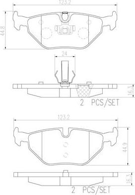 Brembo P71006N - Тормозные колодки, дисковые, комплект unicars.by