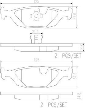 Brembo P71003N - Тормозные колодки, дисковые, комплект unicars.by