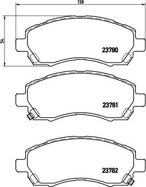 Brembo P 78 009 - Тормозные колодки, дисковые, комплект unicars.by