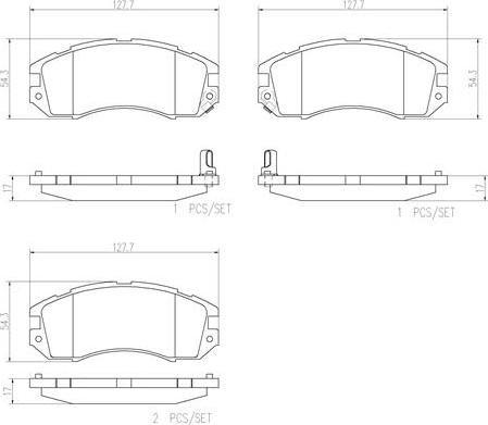 Brembo P78004N - Тормозные колодки, дисковые, комплект unicars.by