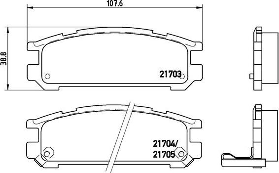 Brembo P 78 005 - Тормозные колодки, дисковые, комплект unicars.by