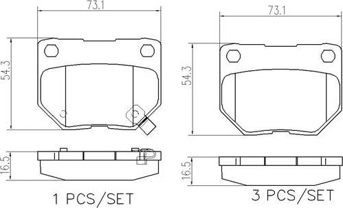 Brembo P78016N - Тормозные колодки, дисковые, комплект unicars.by