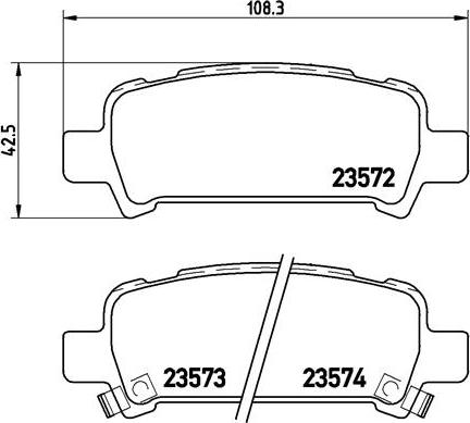 Brembo P 78 011 - Тормозные колодки, дисковые, комплект unicars.by