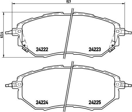 Brembo P 78 017 - Тормозные колодки, дисковые, комплект unicars.by