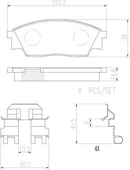 Brembo P78024N - Тормозные колодки, дисковые, комплект unicars.by