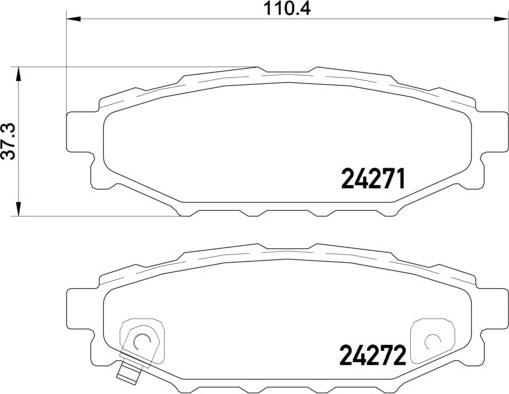 Brembo P 78 020 - Тормозные колодки, дисковые, комплект unicars.by