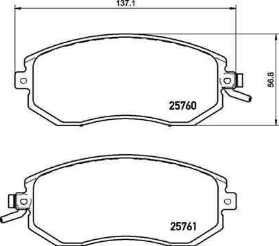 Brembo P78027N - Тормозные колодки, дисковые, комплект unicars.by