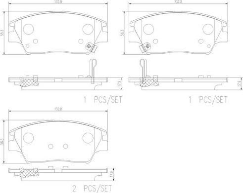 Brembo P77001N - Тормозные колодки, дисковые, комплект unicars.by