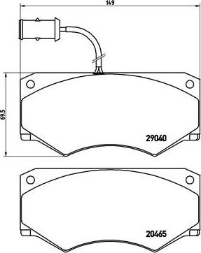 Brembo P A6 005 - Тормозные колодки, дисковые, комплект unicars.by