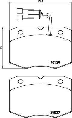 Brembo P A6 019 - Тормозные колодки, дисковые, комплект unicars.by