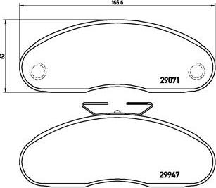 Brembo P B7 001 - Тормозные колодки, дисковые, комплект unicars.by