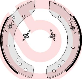 Brembo S 44 502 - Комплект тормозных колодок, барабанные unicars.by