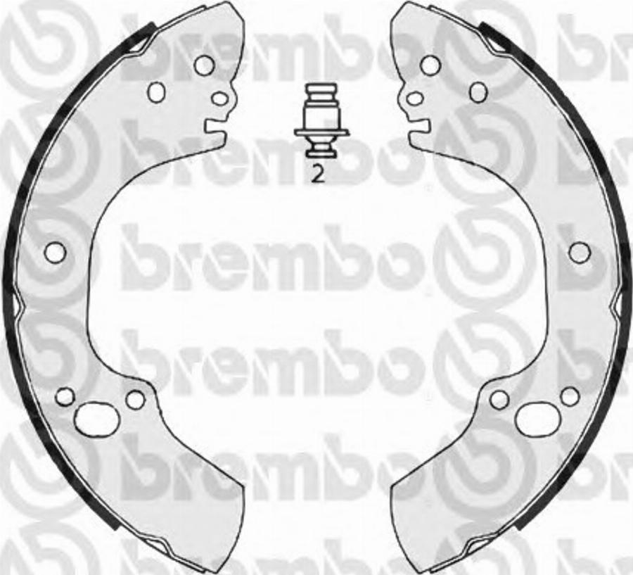 Brembo S 59 526 - Комплект тормозных колодок, барабанные unicars.by