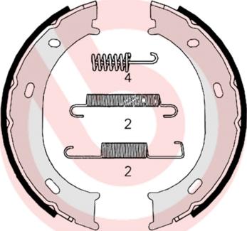 Brembo S 50 510 - Комплект тормозов, ручник, парковка unicars.by