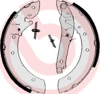 Brembo S 61 510 - Комплект тормозных колодок, барабанные unicars.by