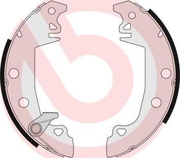 Brembo S 61 511 - Комплект тормозных колодок, барабанные unicars.by