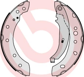 Brembo S 61 527 - Комплект тормозных колодок, барабанные unicars.by