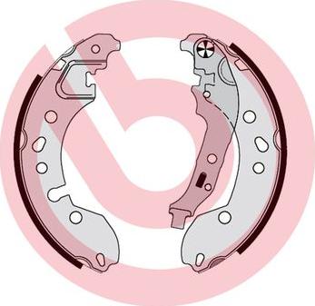 Brembo S 68 548 - Комплект тормозных колодок, барабанные unicars.by