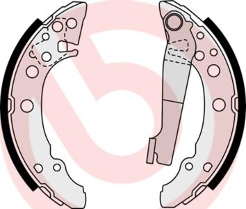 Brembo S 85 535 - Комплект тормозных колодок, барабанные unicars.by