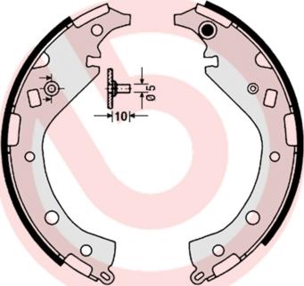 Brembo S 83 549 - Комплект тормозных колодок, барабанные unicars.by