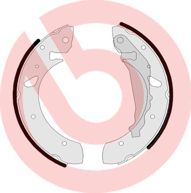 Brembo S 83 507 - Комплект тормозных колодок, барабанные unicars.by