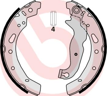 Brembo S 24 540 - Комплект тормозных колодок, барабанные unicars.by