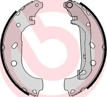 Brembo S 24 539 - Комплект тормозных колодок, барабанные unicars.by