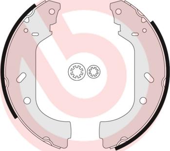 Brembo S 23 517 - Комплект тормозных колодок, барабанные unicars.by