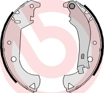 Brembo S 23 524 - Комплект тормозных колодок, барабанные unicars.by